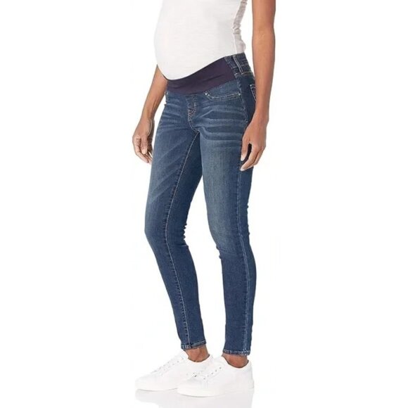 💙 🆕 LEVI Gold Label Women's Maternity Baby Bump Skinny Jeans large - Picture 1 of 9